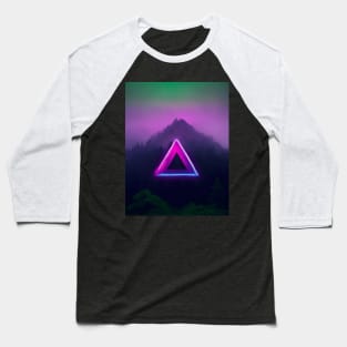 Neon Mountain: A Surreal Journey into the Unknown Baseball T-Shirt